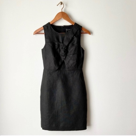 J. Crew Dresses & Skirts - J. CREW Black Linen Twist Front Dress
